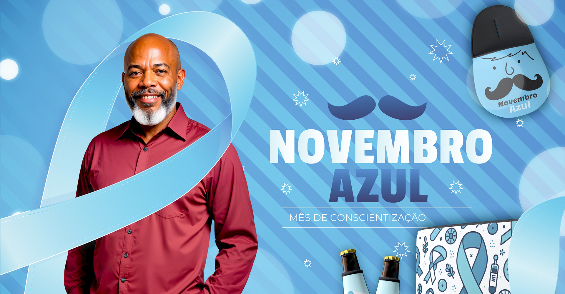 Banner Brindes Personalizados para o Mês Novembro Azul